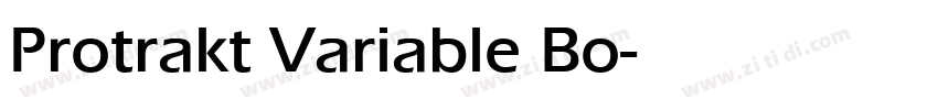 Protrakt Variable Bo字体转换